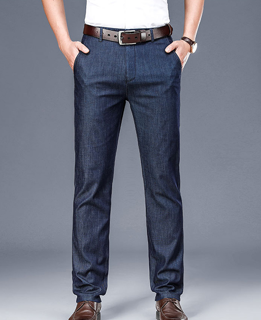 Business Casual Washed Loose High Waist Denim Straight Leg Jeans